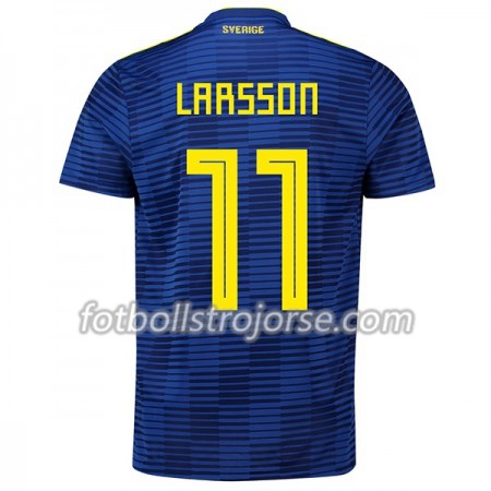 Sverige Matchtröjor Larsson 11 Borta Fotbollströja VM 2018